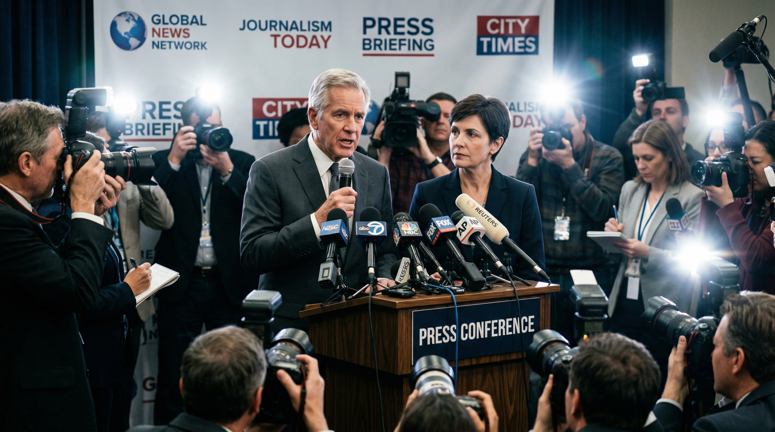 Editor compares two printed articles with highlighted passages and handwritten notes indicating overlaps.